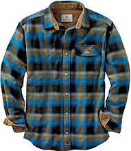 Load image into Gallery viewer, Legendary Whitetails Men's Standard Buck Camp Flannel Shirt, Cobalt Plaid, Medium
