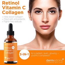 Load image into Gallery viewer, Retinol Vitamin C Collagen | Super Charged Anti-Aging Serum for Face | Pharmaceutical Grade Quality | Helps Smooth &amp; Plump Fine Lines &amp; Wrinkles &amp; Brightens for Younger Skin | 1 fl oz / 30 ml

