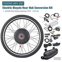 Load image into Gallery viewer, AW Electric Bicycle LCD Display Motor Kit 48V1000W 26"x1.75" Rear Wheel E-Bike Conversion Kit Hub Motor for Bicycle
