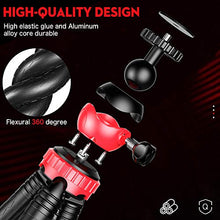 Load image into Gallery viewer, SR SUN ROOM Compatible Portable Flexible Cell Phone Tripod Stand for iPhone and Samsung Android Smart Phone with Remote and Universal Clip 360° Rotating
