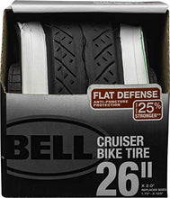Load image into Gallery viewer, Bell Whitewall 26" Flat Defense Cruiser Bike Tire
