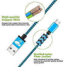 Load image into Gallery viewer, Micro USB Cable Aioneus Fast Android Charging Cord 6FT 3Pack Charging Cable Braided Charger Cord for Samsung Galaxy S7 Edge S6 S5 S2 J7 J7V J5 J3 J3V J2, LG K40 K20, Moto E4 E5 E6, Tablet, PS4, Xbox
