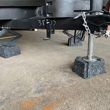 Load image into Gallery viewer, OX BLOX Trailer Jack Block | RV and Camper Blocks for Any Tongue Jack, Post, Foot, or stabilizer (Round or Square) | Supports up to 10,000 lbs per Block

