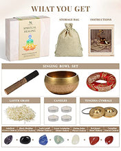 Load image into Gallery viewer, PP OPOUNT Tibetan Singing Bowl Set, Healing Crystals Set with Meditation Singing Bowl, Tingsha Cymbals, Tibetan Singing Bowl with Bells for Healing, Yoga, Meditation, Mindfulness and Relaxation
