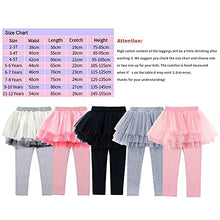 Load image into Gallery viewer, Auranso Girls Footless Leggings Pants with Lace Ruffle Tutu Skirt Black 4-5T
