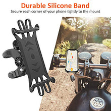 Load image into Gallery viewer, Matone Bike Phone Mount, 360° Rotatable Motorcycle Phone Mount Bike Phone Holder, Universal Adjustable Silicone Holder Compatible with iPhone 11/11 Pro Max/XR/X/8, Samsung Galaxy Note 10 Plus/S10
