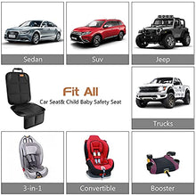 Load image into Gallery viewer, Car Seat Protector, [1 Pack] Smart eLf Large Auto Car Seat Protectors for Child Seats with Thickest Padding and Non-Slip Backing Mesh Pockets for SUV, Sedan, Truck, Leather and Fabric Car Seat
