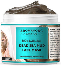 Load image into Gallery viewer, 100% Pure Dead Sea Mud Facial Mask - 5 Minute Mask - No Ingredients Added - Face Mask For Skincare - Blackhead Remover - Anti-aging - Pore Minimizer
