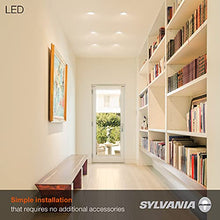Load image into Gallery viewer, SYLVANIA 4” LED Recessed Lighting Downlight with Trim, 8W=50W, Dimmable, 600 Lumens, Soft White 3000K, Wet Rated – 12 Pack (62234)
