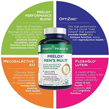 Load image into Gallery viewer, Men's High Performance Multi by Purity Products - Elite Men's Multivitamin + Patented Prelox Sexual Health Blend - Supports Healthy Testosterone, Prostate, Erectile Quality &amp; Circulation* - 90 Tablets
