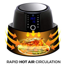 Load image into Gallery viewer, Simple Living Products XL Digital Air Fryer, 8 Custom Presets, 2 Hour Keep Warm and Memory Control Function, Airfryer Recipe Cookbook, Black High Gloss Finish with 5.8 Quart Capacity
