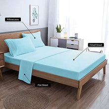 Load image into Gallery viewer, Mejoroom Full Size Sheet Set,Extra Soft Luxury Brushed Microfiber 1800 Full Sheets with 15-inch Deep Pocket - Breathable Wrinkle Fade Stain Resistant Hypoallergenic - 4 Piece (Full, Aqua)
