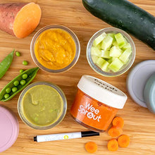 Load image into Gallery viewer, WeeSprout Glass Baby Food Storage Jars - 12 Set, 4 oz Baby Food Jars with Lids, Freezer Storage, Reusable Small Glass Baby Food Containers, Microwave &amp; Dishwasher Friendly, for Infants &amp; Babies
