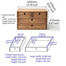 Load image into Gallery viewer, Kirigen Drak Brown Wood Desktop Storage Cabinet/Workspace Document Office necessity Organizer with 4 Drawers/Home,office Letter Mail Sorter with 3 levels/Hold Makeup Box (BR, 3-layer &amp;4 drawers)
