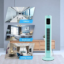 Load image into Gallery viewer, R.W.FLAME Tower Fan with Remote Control, Standing fan for office, Oscillating fan for home with children/pets/elders,Time Settings,LCD display,45W,Oscillation, 36", Green
