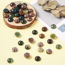 Load image into Gallery viewer, Kissitty 50Pcs Natural Indian Agate Flat Back Gemstone Cabochons 10mm Half Round/Dome Cab Chakra Energy Healing Power Stone for DIY Jewelry Making
