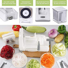 Load image into Gallery viewer, Spiralizer 7-Blade Vegetable Slicer, Strongest-and-Heaviest Spiral Slicer, Best Veggie Pasta Spaghetti Maker for Keto/Paleo/Gluten-Free, Comes with 4 Recipe Ebooks
