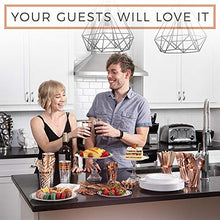 Load image into Gallery viewer, SIRSIMON 250 Piece Disposable Rose Gold Plastic Dinnerware Set - 50 Rose Gold Plastic Plates - 25 Rose Gold Plastic Silverware - 25 RoseGold Cups and Straws - 50 Fancy Napkins, Wedding or Party of 25
