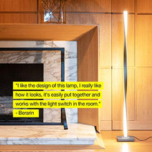 Load image into Gallery viewer, Brightech Helix - Modern LED Floor Lamp for Living Room Bright Lighting - Get Compliments: Unique, 48" Tall Light for Bedrooms, Offices - Dimmable, Contemporary Indoor Pole Lamp - Platinum Silver
