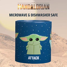 Load image into Gallery viewer, Silver Buffalo Star Wars The Mandalorian Protect Attack Snack Ceramic Coffee Mug, 20-Ounces
