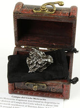 Load image into Gallery viewer, Dancing Bear Authentic Extra Large Massive 35-60 grams Meteorite, BONUS Treasure Chest Box, Display Case, Velvet Pouch, Education Card &amp; Certificate of Authenticity, Campo Del Cielo, Argentina

