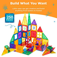 Load image into Gallery viewer, Best Choice Products 250-Piece Kids Colorful Magnetic Tiles Set 3D Construction Magnet Building Blocks Educational STEM Toy with Carrying Case
