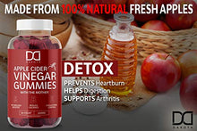 Load image into Gallery viewer, Apple Cider Vinegar Gummies with The Mother for Immune System Vitamin B12, B9, Pomegranate - Gummy Alternative to Apple Cider Vinegar Capsules, Pills, ACV Tablets - 120 Gummy Bears (2 Pack)

