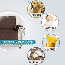 Load image into Gallery viewer, 100% Waterproof Non-Slip Furniture Covers for Leather Recliner Covers for Large Recliner Seat Width Up to 30 Inch Couch Covers with Non Slip Backing (Oversized Recliner: Seat Width Up to 30", Brown)
