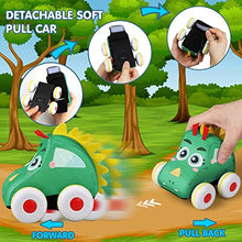 Load image into Gallery viewer, Toy Life Plush Elephant Baby Toys - Newborn Baby Musical Toys for Baby 0 to 36 Months &amp; Soft Dinosaur Pull Back Cars for Toddlers 1-3 Baby Car Toy Soft Pull Back Vehicles Dinosaur Toys for Tod
