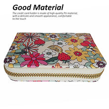 Load image into Gallery viewer, Insaizom Boho Abstract Flower Credit Card Holder for Women, Retro Small RFID Card Wallet Slim Leather Organizer Case (rainbow)
