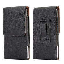 Load image into Gallery viewer, Vertical Cell Phone Belt Holster Pouch with Belt Clip and Belt Loop Case for iPhone 11 Pro XS X 8 7 6 6s/ Galaxy S6 S10e J5 J3 J2 S6 Edge Sol 3/ Moto G7 Play/ Google Pixel /LG Q7 Q6 K8
