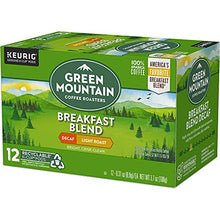 Load image into Gallery viewer, Green Mountain Keurig Decaf Coffee Breakfast Blend, 12 ct
