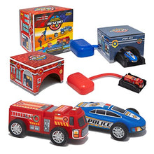 Load image into Gallery viewer, Stomp Rocket Original Stomp Rescue Racers - Dueling Race Cars for Kids - 1 Firetruck, 1 Police Car, 2 Launch Pads and 2 Tunnels - Fun Toy and Gift for Boys or Girls Age 5+ Years Old - STEM Toy
