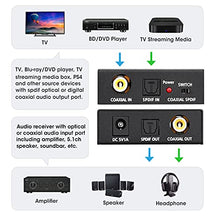 Load image into Gallery viewer, Optical-to-Coaxial OR Coaxial-to-Optical Digital Audio Converter, ROOFULL Bi-Directional Digital Coaxial to/from Optical Toslink SPDIF Audio Converter/Adapter/Repeater
