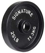 Load image into Gallery viewer, Signature Fitness Deep Dish 2-Inch Olympic Cast Iron Weight Plates with E-Coating
