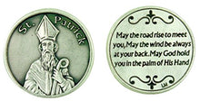 Load image into Gallery viewer, Patron of Ireland Saint St Patrick Silver Tone Pocket Token Irish Prayer
