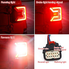 Load image into Gallery viewer, AUDEXEN LED Tail Lights Compatible with Jeep Wrangler JL 2018-2021, 20W Reverse Lights, Built-in EMC, Unique"C" Shaped Design, DOT Compliant, Black Lens, 2 PCS
