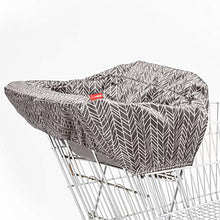Load image into Gallery viewer, Skip Hop Baby Shopping Cart &amp; High Chair Cover: Machine Washable Cart Liner with Padded Seat, Grey Feather
