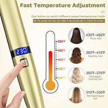 Load image into Gallery viewer, Hair Straightener Flat Iron for Hair - Ceramic Tourmaline Straightening Iron 1 inch with Digital LCD Display &amp; 8 Adjustable Temperature Suitable for All Hair Types

