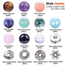 Load image into Gallery viewer, 300Pcs Gemstone Round Loose Beads Wholesale Natural Stone Beads with Spacer Beads and Elastic String for Bracelets Jewelry Making
