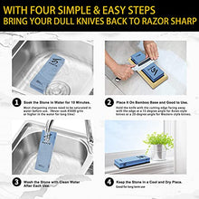 Load image into Gallery viewer, Complete Knife Sharpening Stone Set, KERYE Professional Japanese Whetstone Sharpener, Premium 4 Side Grit 400/1000 3000/8000 Water Stone, Flattening Stone, Chisel Honing Guide, Cut Resistant Gloves
