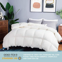 Load image into Gallery viewer, Bedsure 100% Cotton Down Comforter Full/Queen Size (88x88 inches) - Down and Feather Quilted Comforter, 50 OZ 700 Fill Power Washable All Season Bed Comforter - White Duvet Insert with Corner Tabs
