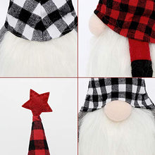 Load image into Gallery viewer, S-DEAL Christmas Gnome Plush Scandinavian Light Tomte Buffalo Nordic Figurine Swedish Yule Santa Holiday Decorations Winter Table Ornament, 12 Inches Tall Set of 2
