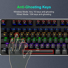 Load image into Gallery viewer, G-Cord Wireless Mechanical Gaming Keyboard, 104 Keys Wired Keyboard with Numpad, Anti-Ghosting Computer Keyboard for PC Desktop Gamers
