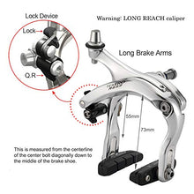 Load image into Gallery viewer, Tektro R559 Bike Bicycle Long Reach Brake Calipers for Old School Road Bike 700C Frames Only 55-73mm Silver Rear
