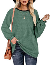 Load image into Gallery viewer, Womens sweatshirt for Women Tunic Tops For Leggings Long Sleeve Shirts L
