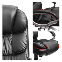 Load image into Gallery viewer, Furmax High Back Office Chair Adjustable Ergonomic Desk Chair with Padded Armrests,Executive PU Leather Swivel Task Chair with Lumbar Support (Black)
