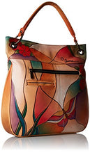 Load image into Gallery viewer, Anna by Anuschka Genuine Leather Convertible Tote | Hand-Painted Original Artwork | Butterfly Glass Painting
