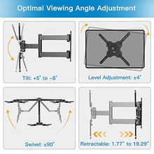 Load image into Gallery viewer, PERLESMITH Heavy Duty TV Wall Mount for Most 32-55 Inch Flat Curved TVs with Swivels Tilts &amp; Extends - Full Motion TV Mount Fits LED, LCD, OLED 4K TVs Up to 88 lbs Max VESA 400x400
