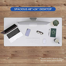 Load image into Gallery viewer, Flexispot Standing Desk Electric Quick Install Height Adjustable Desk 48 x 24 Inches Whole-Piece Desk Board (White Frame + 48" White Top)

